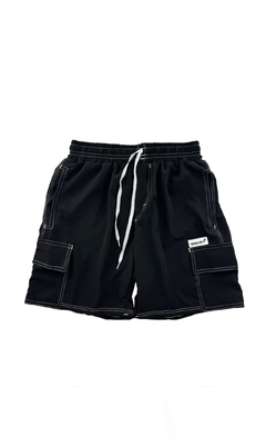 Shorts Mafiusu Cargo Preto/Branco Reg - comprar online