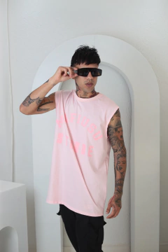 Camiseta Ragata Machão College Rosa