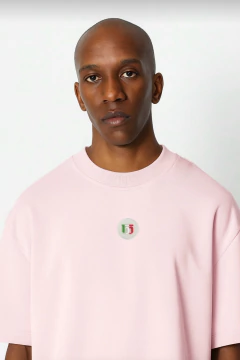 Camiseta Oversized Italy Rosa na internet