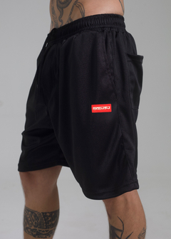 Kit 3 - Shorts Helanca Preto + Camiseta Wolfs Vermelha