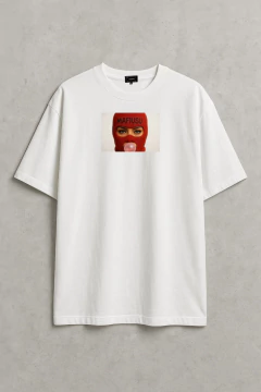 Camiseta Oversized Balaclava Branca - MAFIUSU