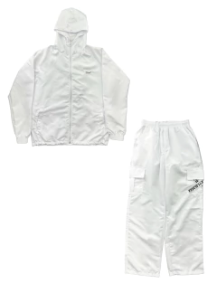 Kit 15 - Calça Reta Cargo XXX Branca + Jaqueta Corta Vento Branca - comprar online