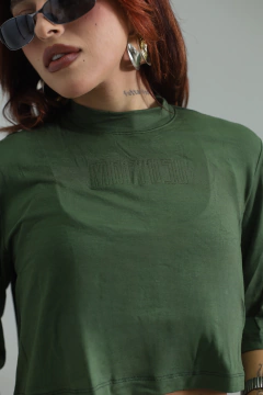 Cropped Oversized Visco Verde - comprar online
