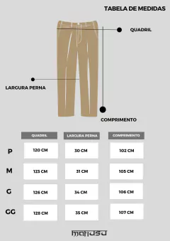 Calça Baggy Sarja Itália Unissex - comprar online