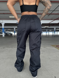 Calça Mafiusu Reta Cargo Preta Unissex - MAFIUSU