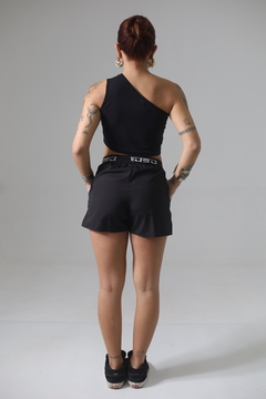 Kit 03 - Shorts Feminino Elastan Preto + Shorts Feminino Elastan Cinza - loja online