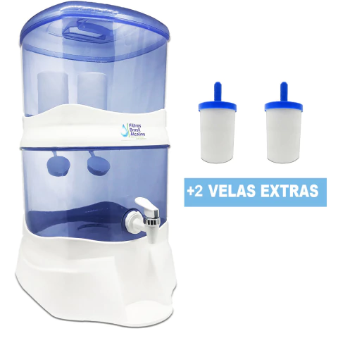 Purificador Água Alcalina Ionizada 2velas + 2velas Extras Branco Premium