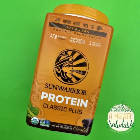 Proteina Vegana Sunwarrior Plus CHOCOLATE 750 gr x 30 porciones