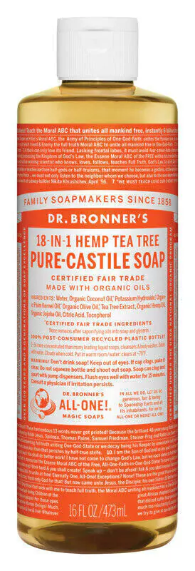 JABON PURO DE CASTILLA DR BRONNERS 473ml - El Mercadito Saludable
