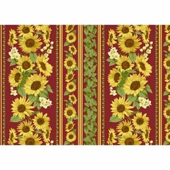 Barrado Girassóis fundo Ferrugem - comprar online