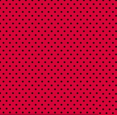 Tecido Micro Poá Preto fundo vermelho