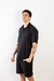 BLUSA LINO OVERSIZE MELE NEGRA