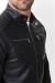 CAMPERA CUERO PU LARCE NEGRA - comprar online