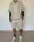 CAMISA LINO OVERSIZE GALON BEIGE + BERMUDA MOM LINO BEIGE