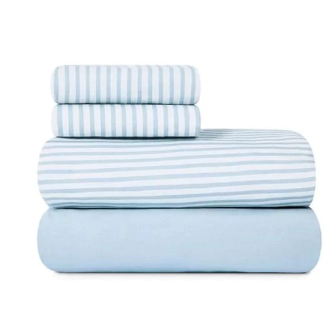 Juego Sábanas Palette Lines 180 hilos 100% Algodón - Celeste
