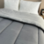 Acolchado Micro Reversible - Gris Oscuro / Gris Claro - Blanquería Home