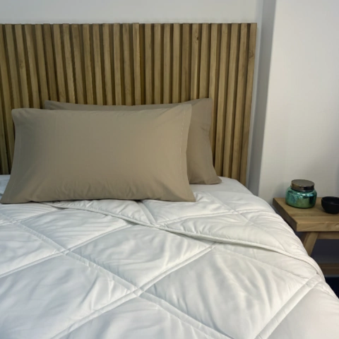 Pack X 2 Funda De Almohada 100% Algodón 50x85cm - Tostado - comprar online