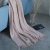Manta Tejida Combinada 130x170cm - Rosa