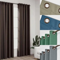CORTINAS LINO ULTRA RESISTENTE C/ ANILLO REFORZADO PREMIUM (DOBLE PAÑO 2;60 LARGO X 1;70 ANCHO) en internet
