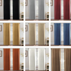 CORTINAS LINO ULTRA RESISTENTE C/ ANILLO REFORZADO PREMIUM (DOBLE PAÑO 2;60 LARGO X 1;70 ANCHO) - comprar online