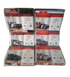 SÁBANAS CASATEX PREMIUM 1500 HILOS MOTIVOS DISCRETOS (1 PLAZA Y 1/2)