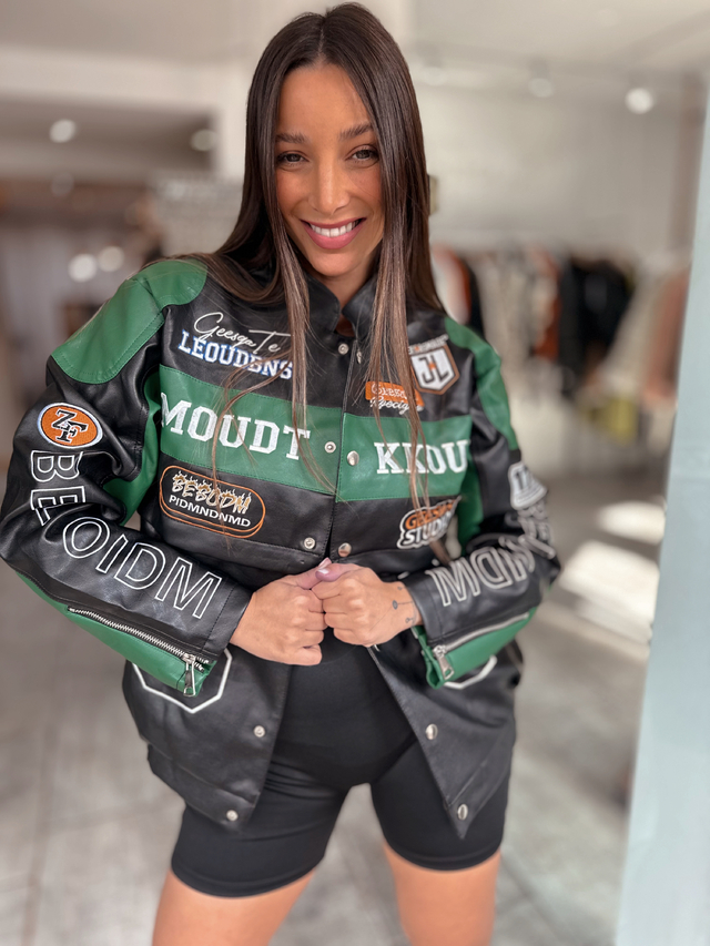 Campera Moto Mami Verde thumbnail 2
