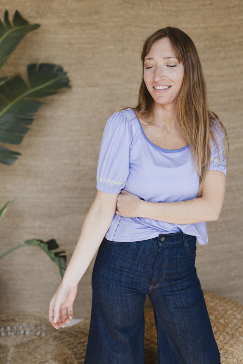 REMERA BASTA LILA PRINCESS MODAL SOFT