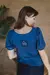 REMERA BASTA AZUL PRINCESS MODAL SOFT - comprar online