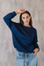 SWEATER BLUE TEJIDO CON CORDON - comprar online