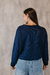 SWEATER BLUE TEJIDO CON CORDON - comprar online