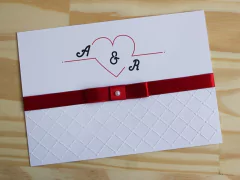 Convite Casamento - Relevo - Textura