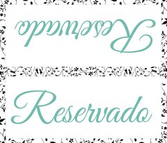 Reservado para mesa - E&E Convites