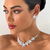 Conjunto Folheado a Prata 925 Flores Cravejado Pedraria