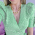 Cropped Tricot Princesa Verde Água