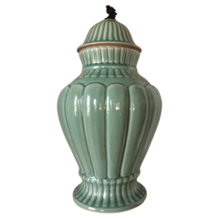 Potiche em Porcelana Celadon Craquelê Clássico na internet