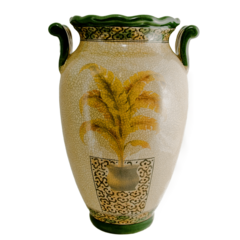 Vaso Cerâmico Decorativo com Efeito Craquelê e Pintura Manual na internet
