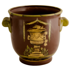 Cachepot pequeno em cerâmica, pintura estilo imperial e acabamento em laca chinesa na internet