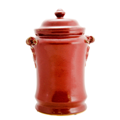 Potiche De Cerâmica Brilhante Com Acabamento Tipo Glaze na internet