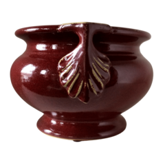 Cachepot (vaso) Rústico Cerâmica Brilhante Acabamento Glaze - Columbus Gold
