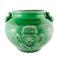 Cachepot Gigante em Cerâmica Craquelê Verde - Design Exclusivo para Plantas Grandes na internet