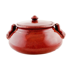 Potiche De Cerâmica Brilhante Com Acabamento Tipo Glaze na internet