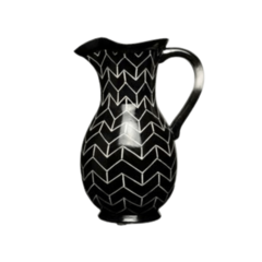 Jarro Cerâmica Dolomita | Estampa Chevron | Decoração Moderna | Peça Única na internet