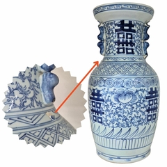 Exclusividade e Elegância com um Toque de História: Vaso de Porcelana Chinesa - Peça Única de Showroom na internet