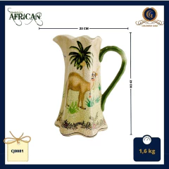 Jarra Cerámica Ornamental Ruta de la Seda Dromedario Craquelada - Colección African (CJ0081) - comprar online
