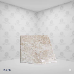 Par De Mesas De Noche Antiguas Imbuia Maciza Y Mármol Travertino - (JC008) - comprar online