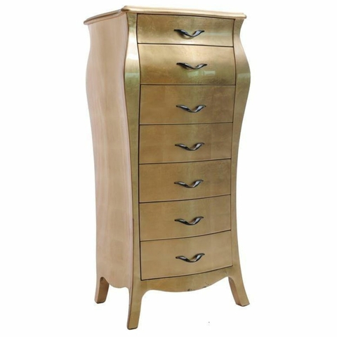 Elegancia Dorada de China: Cómoda Alta Luis XV Personalizable - comprar online
