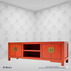 Mueble TV Oriental Negro con Hueco Abierto (160cm) - (ACB003P) - comprar online