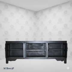 Mueble TV Oriental Negro con Hueco Abierto (160cm) - (ACB003P) en internet