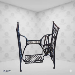 Pé De Máquina De Costura Singer Antigo Restaurado Ferro Fundido Vintage - (JC007)