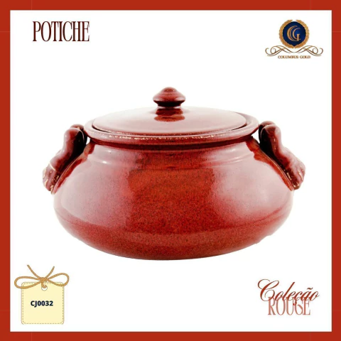 Imperial Ceramic Bowl Potiche with Lid - Rouge Collection (CJ0032) - buy online